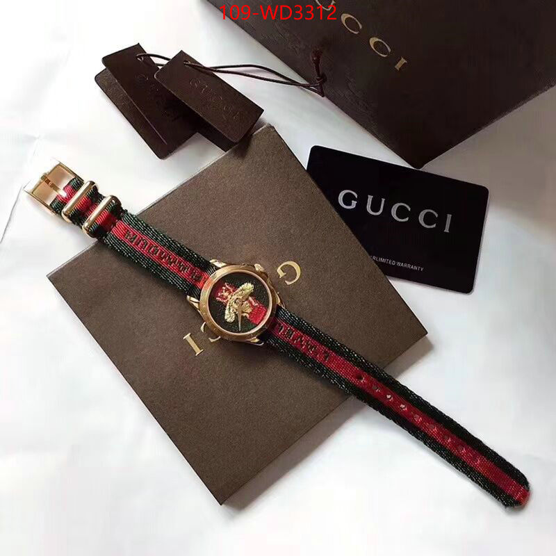 Watch(4A)-Gucci,fake high quality ,ID: WD3312,$: 109USD