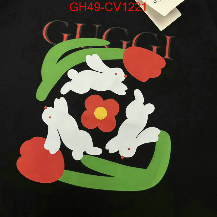 Clothing-Gucci,buy aaaaa cheap , ID: CV1221,$: 49USD