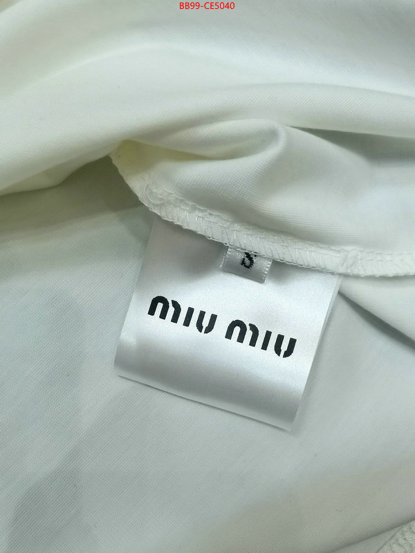 Clothing-MIU MIU,replica 2023 perfect luxury , ID: CE5040,$: 99USD