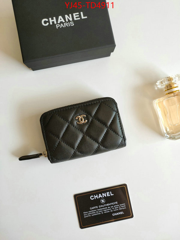 Chanel Bags(4A)-Wallet-,ID: TD4911,$: 45USD