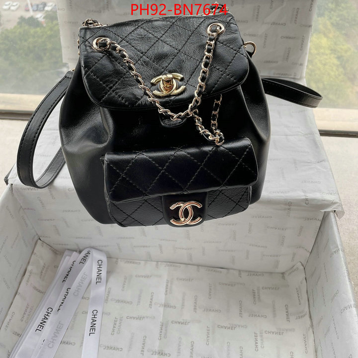 Chanel Bags(4A)-Backpack-,ID: BN7674,$: 92USD