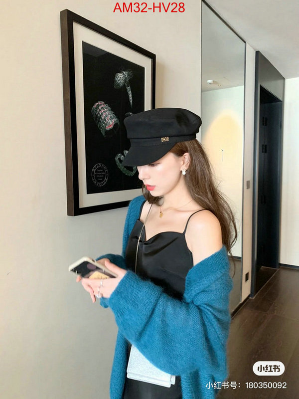 Cap (Hat)-Dior,shop cheap high quality 1:1 replica , ID: HV28,$: 32USD