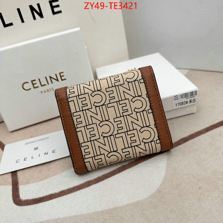 CELINE Bags(4A)-Wallet,fake ,ID: TE3421,$: 49USD