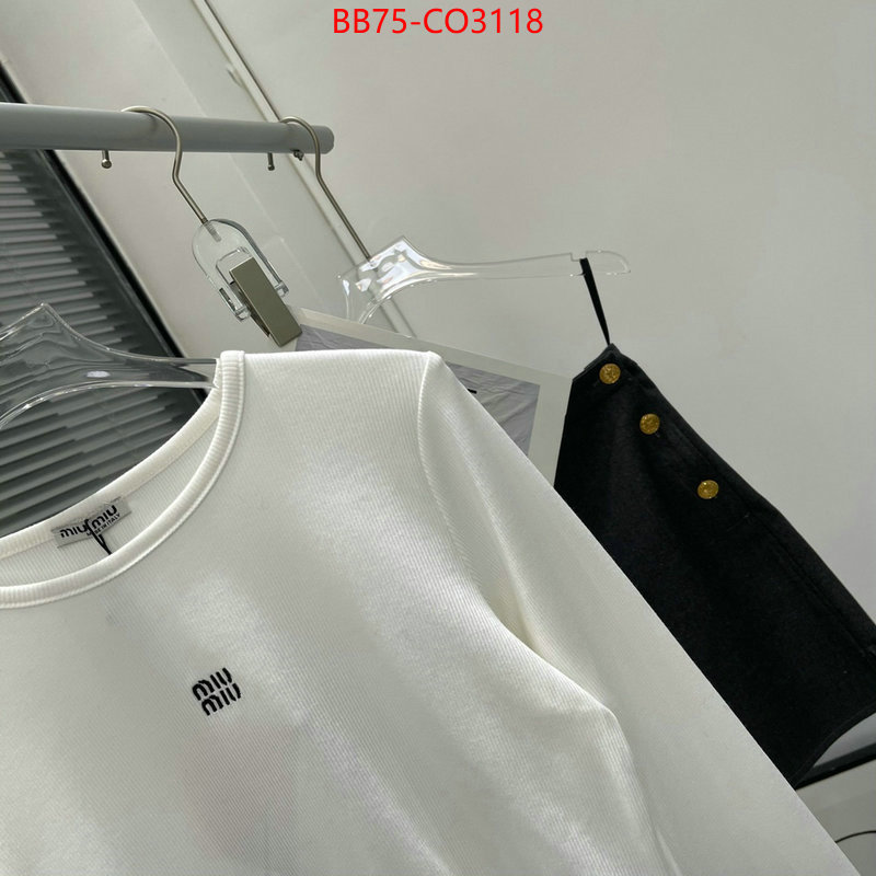 Clothing-MIU MIU,where quality designer replica , ID: CO3118,$: 75USD