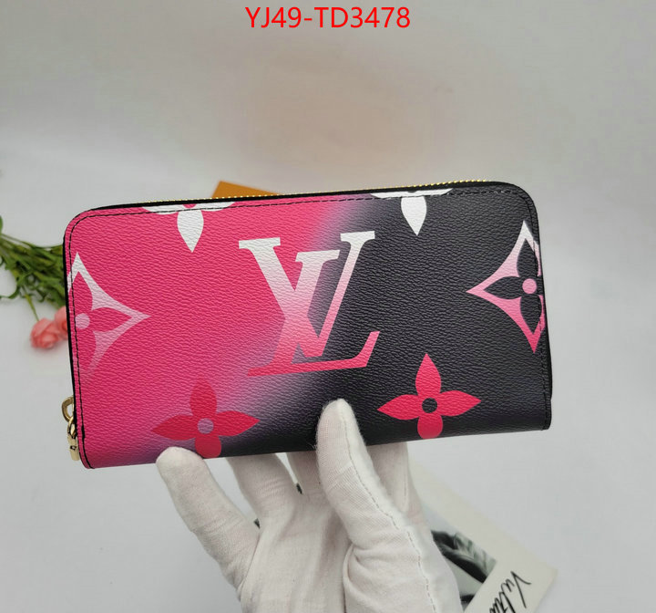 LV Bags(4A)-Wallet,ID: TD3478,$: 49USD