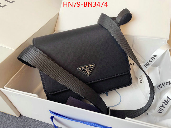 Prada Bags(4A)-Diagonal-,replica how can you ,ID: BN3474,$: 79USD
