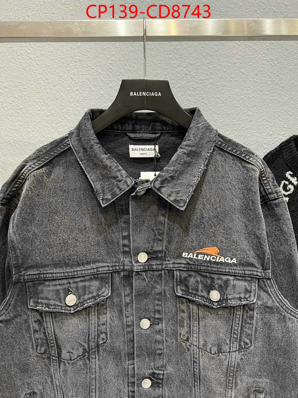 Clothing-Denim Jackets,the top ultimate knockoff , ID: CD8743,$: 139USD