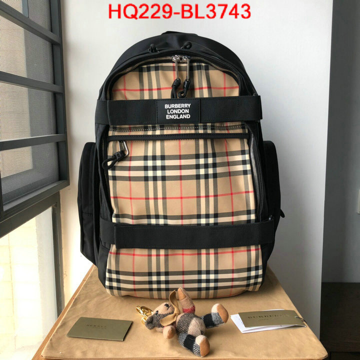 Burberry Bags(TOP)-Backpack-,practical and versatile replica designer ,ID: BL3743,$: 229USD