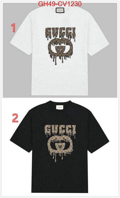 Clothing-Gucci,the best quality replica , ID: CV1230,$: 49USD