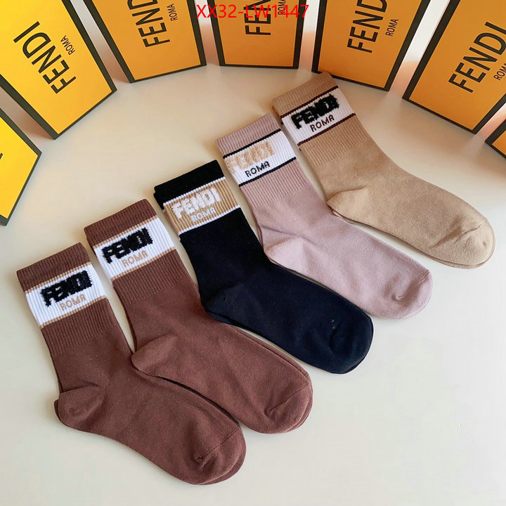 Sock-Fendi,high quality customize , ID: LW1447,$: 32USD