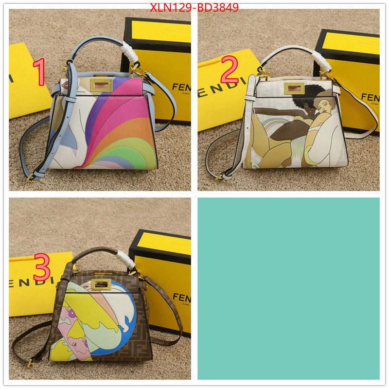 Fendi Bags(4A)-Peekaboo,fake ,ID: BD3849,$: 129USD