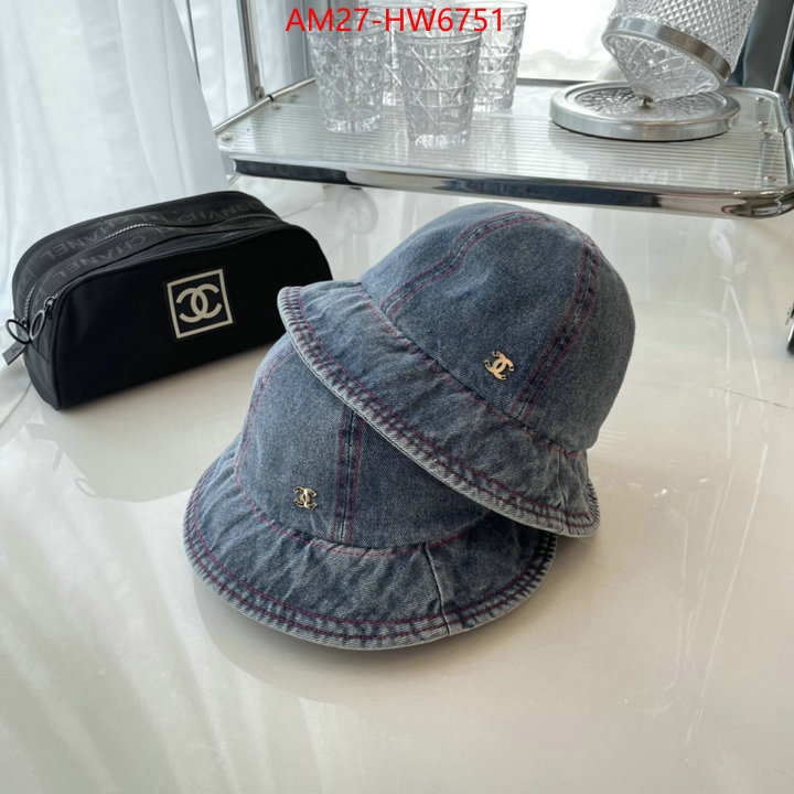 Cap (Hat)-Chanel,top quality , ID: HW6751,$: 27USD