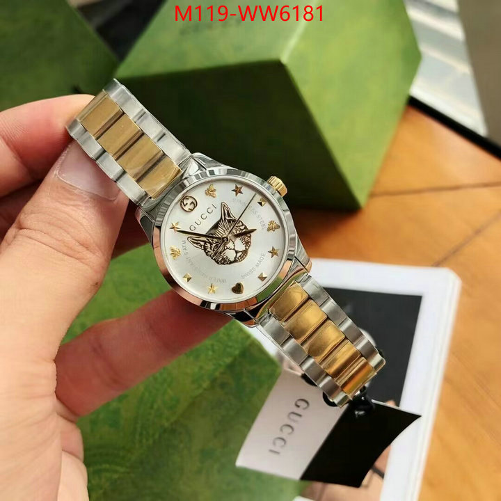 Watch(4A)-Gucci,designer wholesale replica ,ID: WW6181,$: 119USD