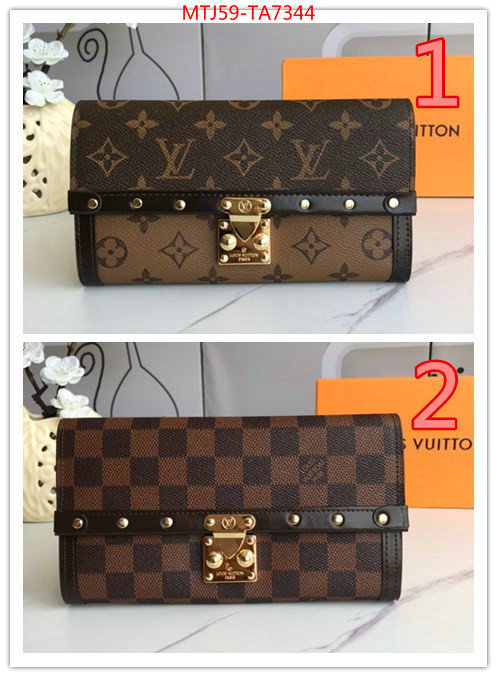 LV Bags(4A)-Wallet,ID: TA7344,$: 59USD