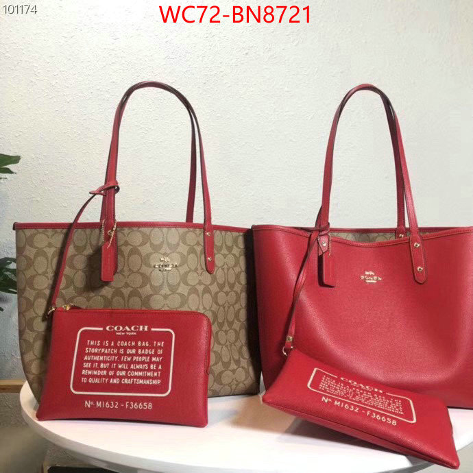 Coach Bags(4A)-Tote-,the highest quality fake ,ID: BN8721,$: 72USD