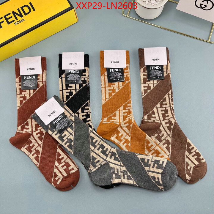 Sock-Fendi,good quality replica , ID: LN2603,$: 29USD