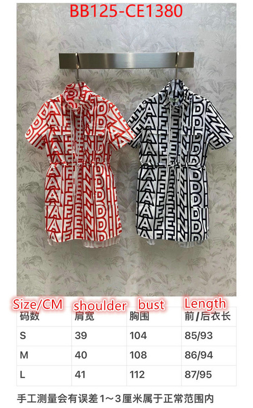 Clothing-Fendi,what's the best place to buy replica , ID: CE1380,$: 125USD