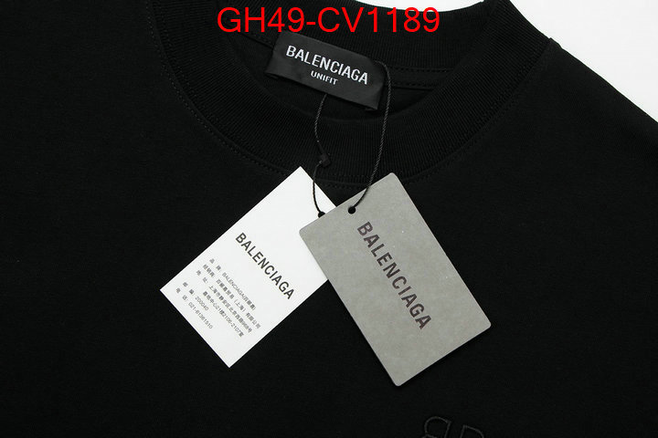 Clothing-Balenciaga,aaaaa , ID: CV1189,$: 49USD