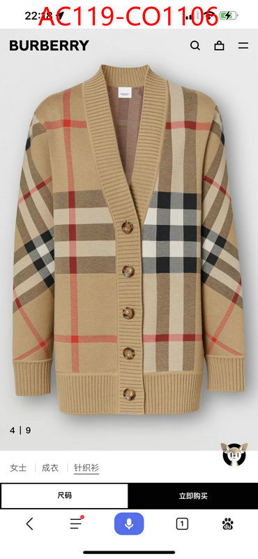 Clothing-Burberry,knockoff , ID: CO1106,$: 119USD