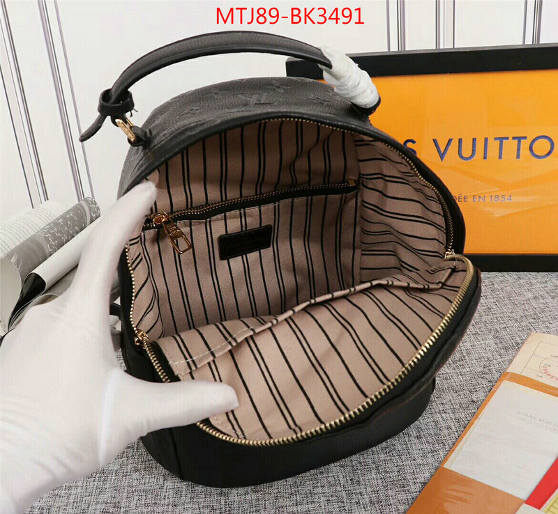 LV Bags(4A)-Backpack-,ID: BK3491,$:89USD