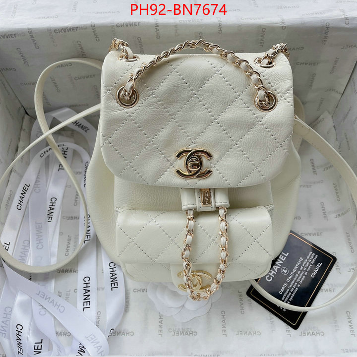 Chanel Bags(4A)-Backpack-,ID: BN7674,$: 92USD