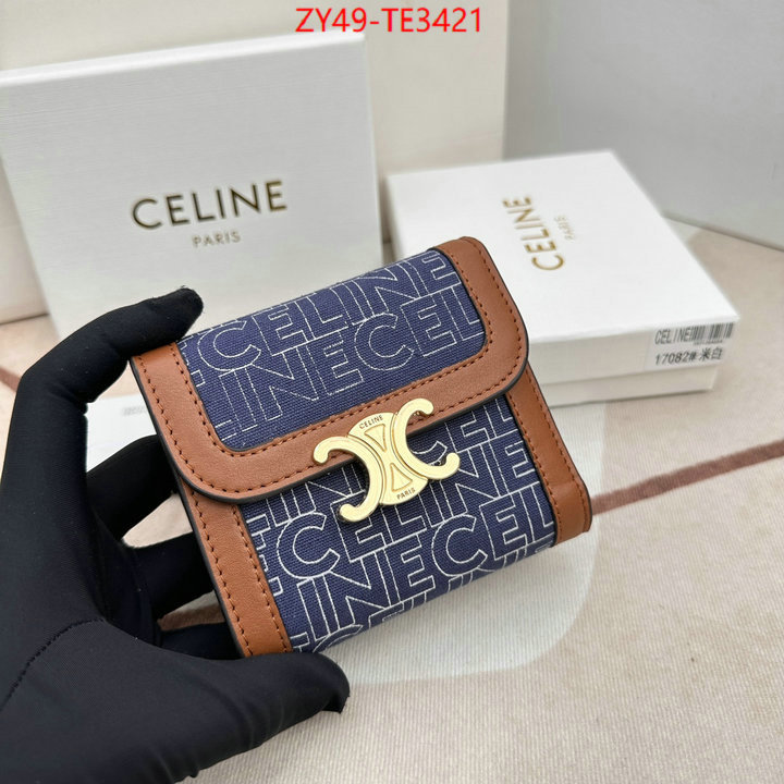 CELINE Bags(4A)-Wallet,fake ,ID: TE3421,$: 49USD