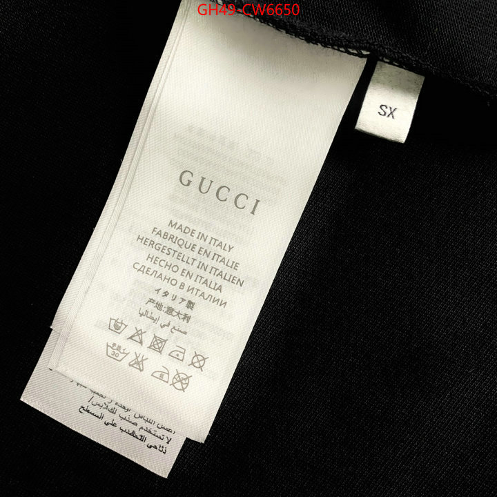 Clothing-Gucci,replica us , ID: CW6650,$: 49USD