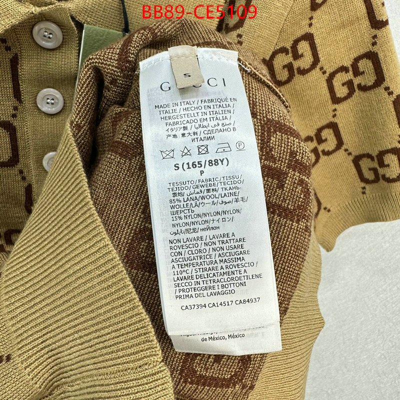 Clothing-Gucci,top quality replica , ID: CE5109,$: 89USD