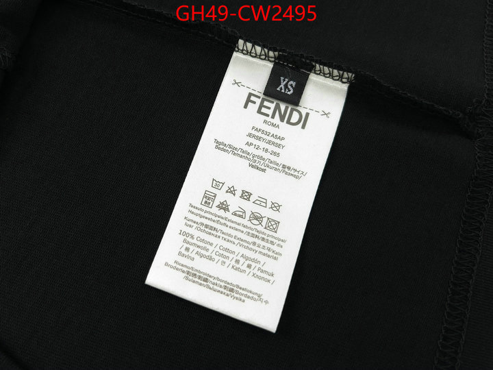 Clothing-Fendi,2023 aaaaa replica 1st copy , ID: CW2495,$: 49USD