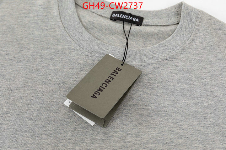 Clothing-Balenciaga,replica 1:1 high quality , ID: CW2737,$: 49USD