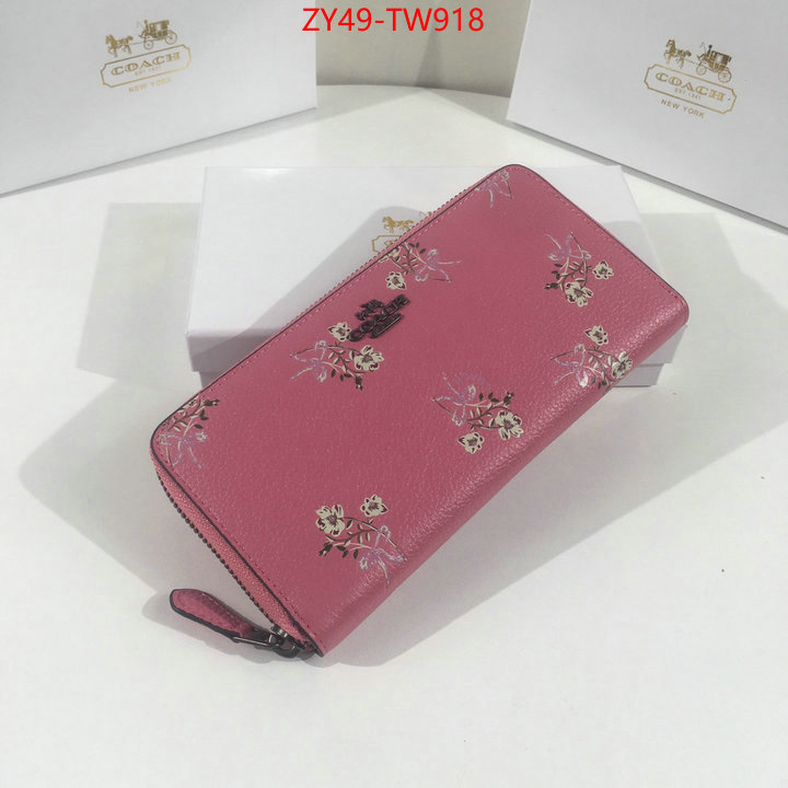 Coach Bags(4A)-Wallet,new designer replica ,ID: TW918,$: 49USD