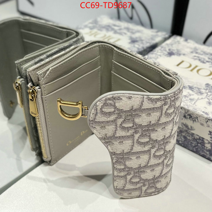 Dior Bags(TOP)-Wallet-,ID: TD9687,$: 69USD