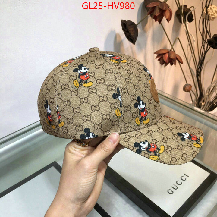 Cap (Hat)-Gucci,wholesale imitation designer replicas , ID: HV980,$: 25USD