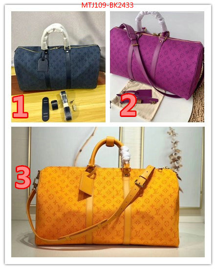 LV Bags(4A)-Keepall BandouliRe 45-50-,2023 replica ,ID: BK2433,$:109USD