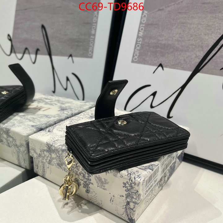 Dior Bags(TOP)-Wallet-,ID: TD9686,$: 69USD