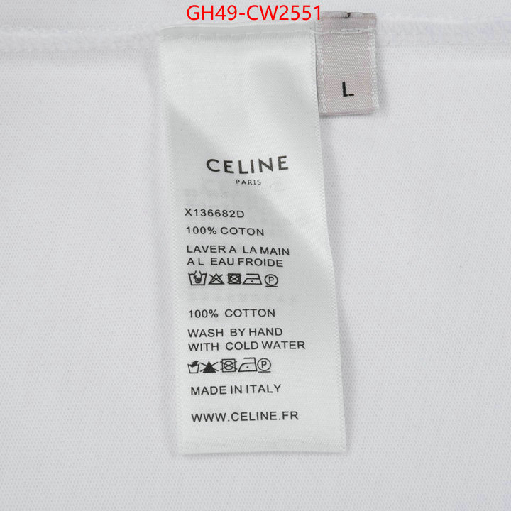 Clothing-Celine,what is a 1:1 replica , ID: CW2551,$: 49USD