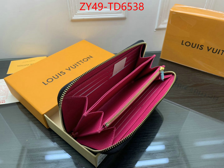 LV Bags(4A)-Wallet,designer 1:1 replica ,ID: TD6538,$: 49USD