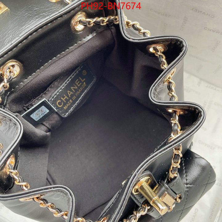 Chanel Bags(4A)-Backpack-,ID: BN7674,$: 92USD