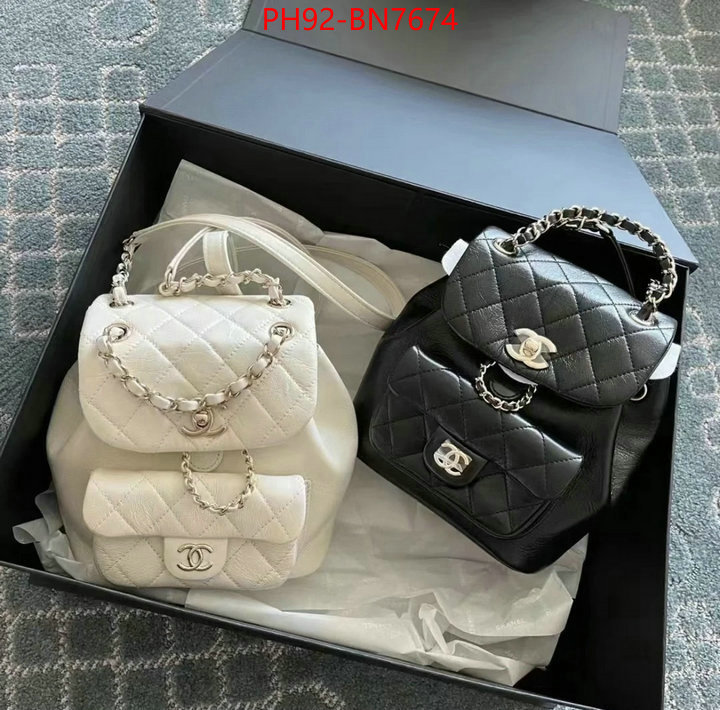 Chanel Bags(4A)-Backpack-,ID: BN7674,$: 92USD