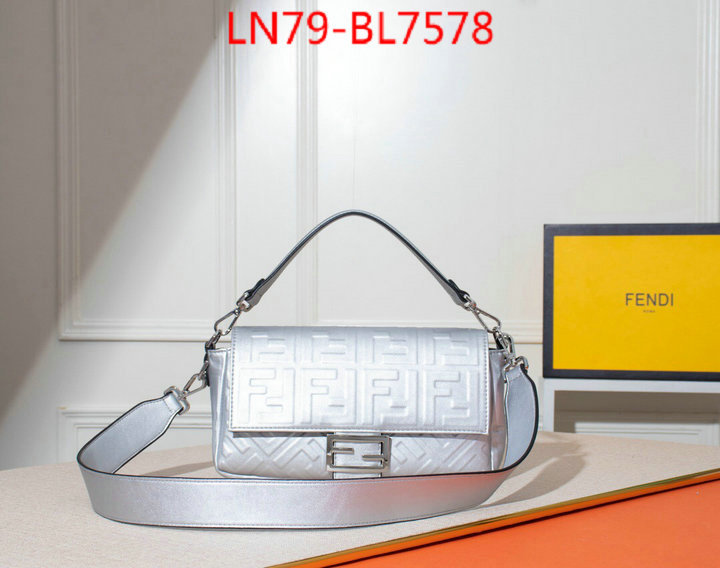 Fendi Bags(4A)-Baguette-,replica 2023 perfect luxury ,ID: BL7578,$: 79USD