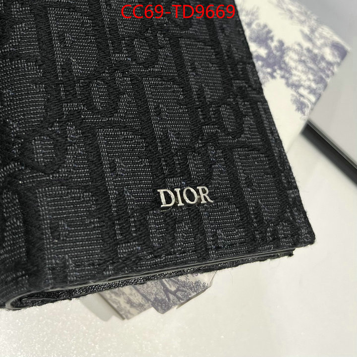 Dior Bags(TOP)-Wallet-,ID: TD9669,$: 69USD