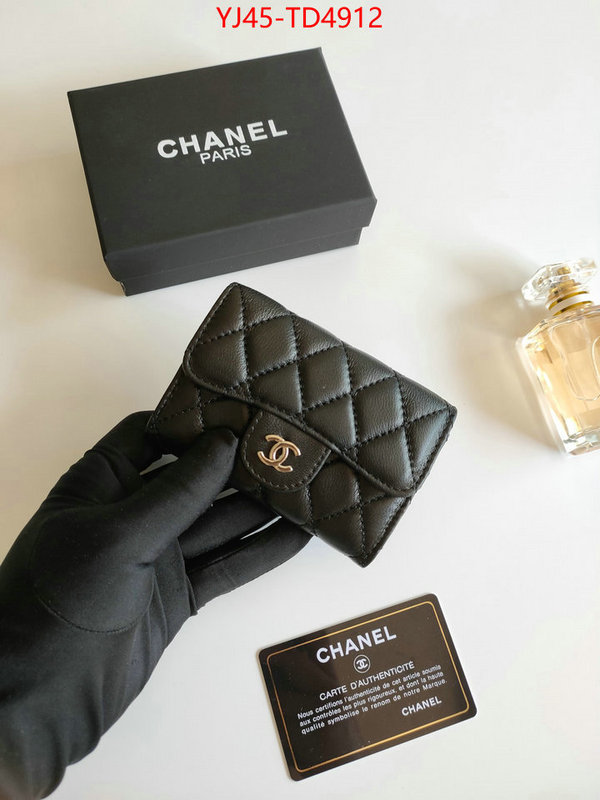 Chanel Bags(4A)-Wallet-,ID: TD4912,$: 45USD