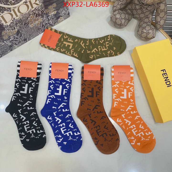 Sock-Fendi,high quality 1:1 replica , ID: LA6369,$: 32USD