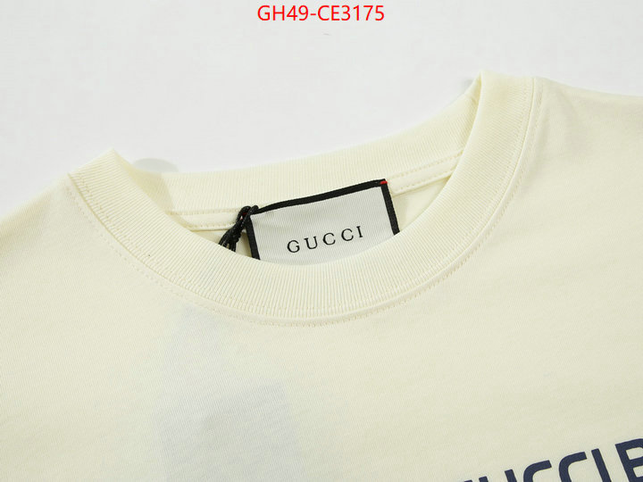 Clothing-Gucci,replica aaaaa designer , ID: CE3175,$: 49USD