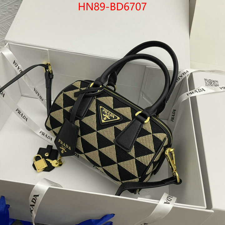Prada Bags(4A)-Diagonal-,mirror copy luxury ,ID: BD6707,$: 89USD