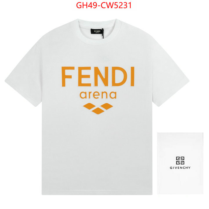 Clothing-Fendi,the best quality replica , ID: CW5231,$: 49USD