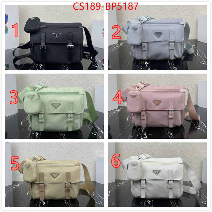 Prada Bags(TOP)-Diagonal-,ID: BP5187,$: 189USD