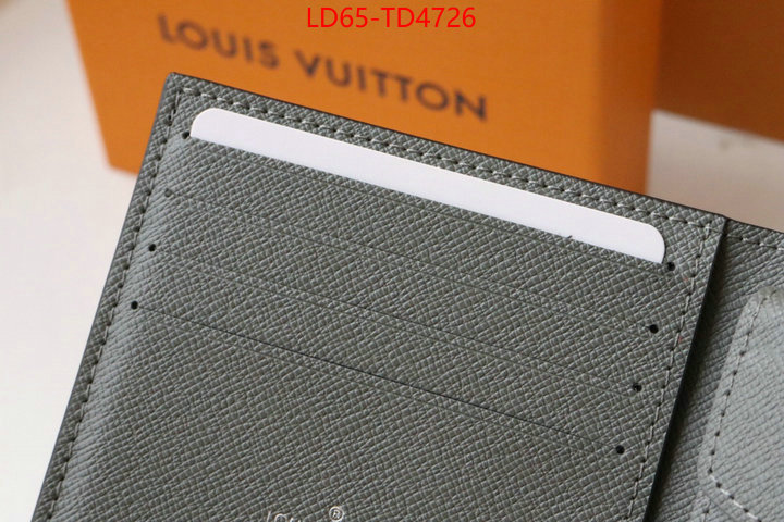 LV Bags(TOP)-Wallet,ID: TD4726,$: 65USD