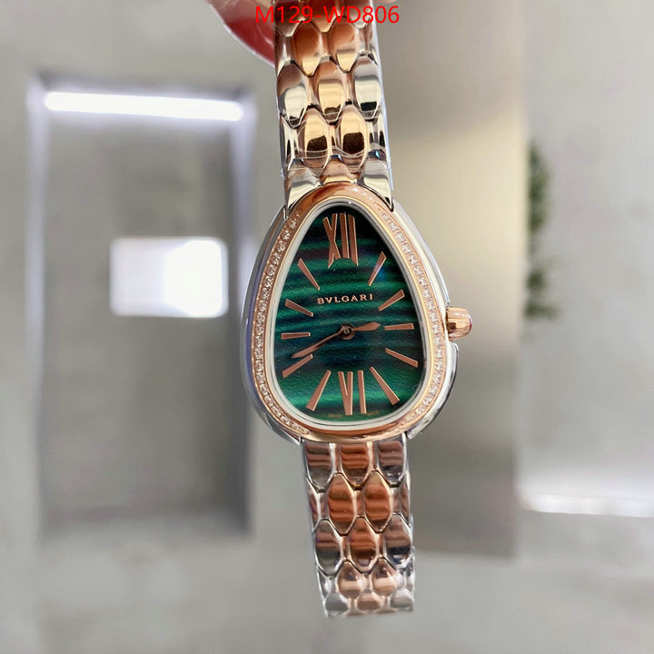 Watch(4A)-Bvlgari,perfect quality designer replica ,ID: WD806,$: 129USD