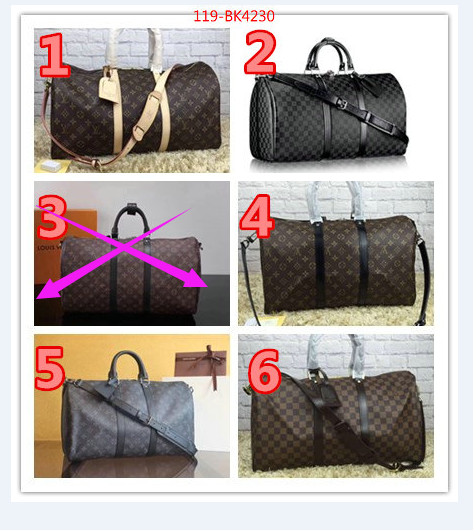LV Bags(4A)-Keepall BandouliRe 45-50-,counter quality ,ID: BK4230,$: 99USD